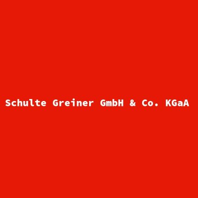 Hersteller: Schulte Greiner GmbH &amp; Co. KGaA