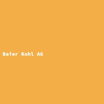 Hersteller: Baier Kohl AG