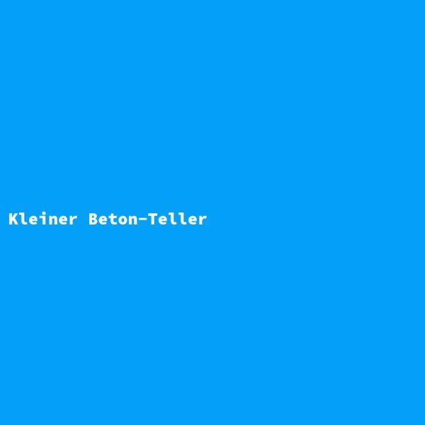 Kleiner Beton-Teller