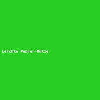 Leichte Papier-M&uuml;tze
