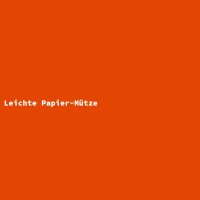Leichte Papier-M&uuml;tze