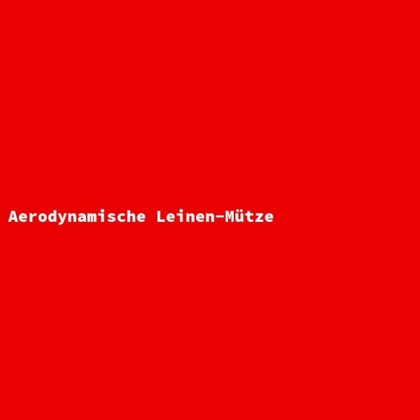 Aerodynamische Leinen-M&uuml;tze